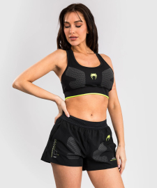 Спортивное бра Venum Training Camp 4.0 Sport Bra - Black/Neon Green фото