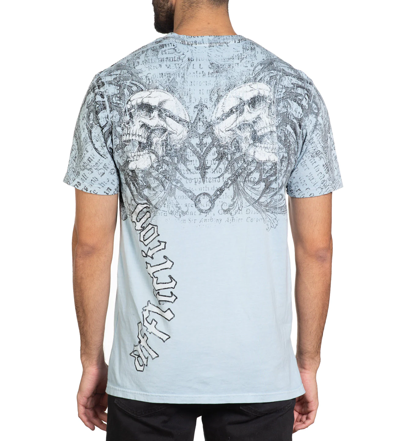 Affliction Collapse Sky Blue Pigment Dye T-shirt buy