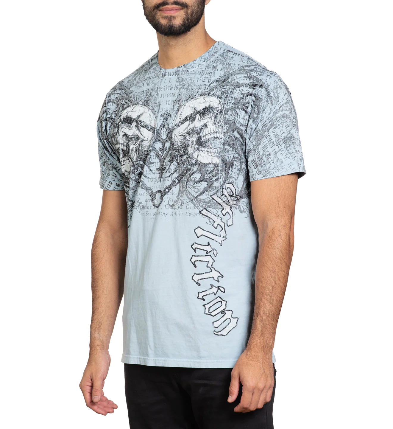 Affliction Collapse Sky Blue Pigment Dye T-shirt price