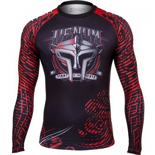 Рашгард Venum Gladiator Rashguard Long Sleeves Black Red фото