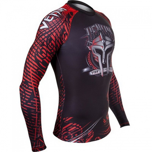 Рашгард Venum Gladiator Rashguard Long Sleeves Black Red ціна
