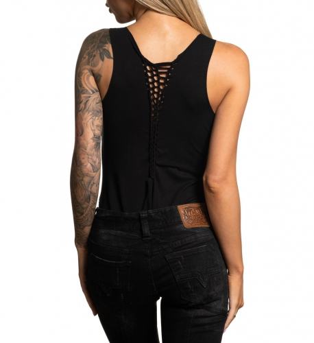 Womens Affliction Nightrock Pass Bodysuit Black buy