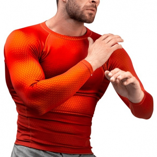 Hayabusa Fusion Rashguard - Red Yellow photo