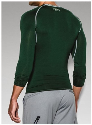 Компрессионная футболка Under Armour HeatGear Compression Long Sleeve Stealth Forest Green цена
