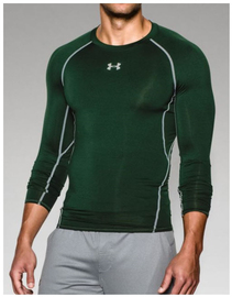Компрессионная футболка Under Armour HeatGear Compression Long Sleeve Stealth Forest Green