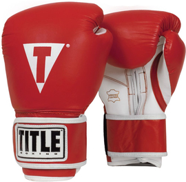 Боксерские перчатки Title Boxing Pro Style Leather Training Gloves Red