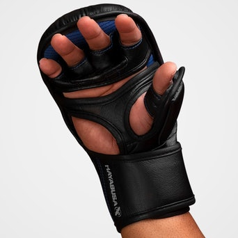 Гибридные перчатки для MMA Hayabusa T3 7oz Hybrid Gloves - Black Blue стоимость