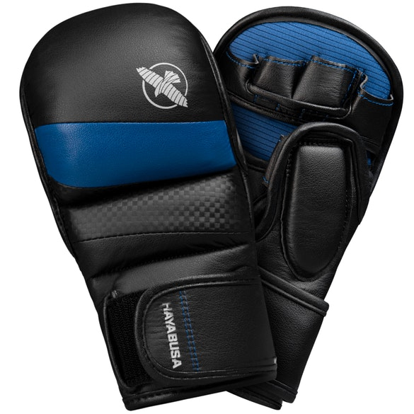 Гибридные перчатки для MMA Hayabusa T3 7oz Hybrid Gloves - Black Blue