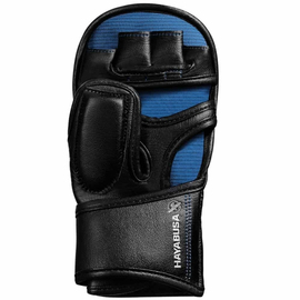 Гибридные перчатки для MMA Hayabusa T3 7oz Hybrid Gloves - Black Blue, Фото № 2