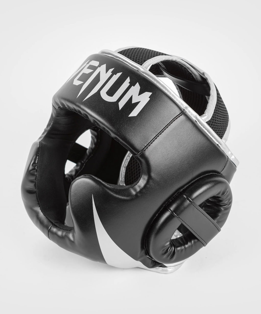 Боксерский шлем Venum Challenger Headgear Black Silver купить