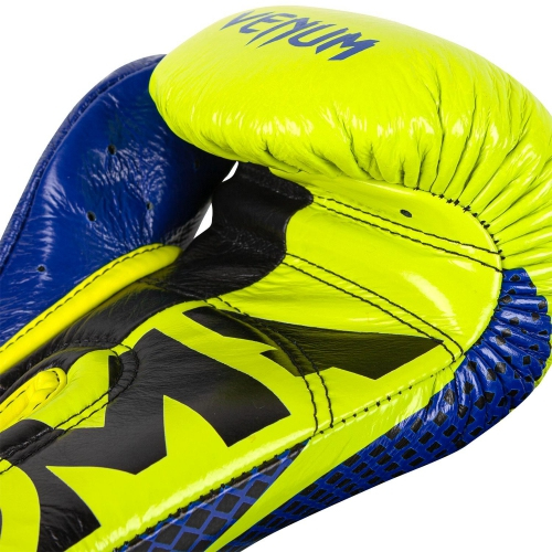Boxing gloves Venum Hammer Pro Velcro Nappa leather Loma Edition Blue Yellow photo