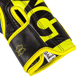 Боксерские перчатки Venum Hammer Pro Velcro Nappa leather Loma Edition Blue Yellow, Фото № 5