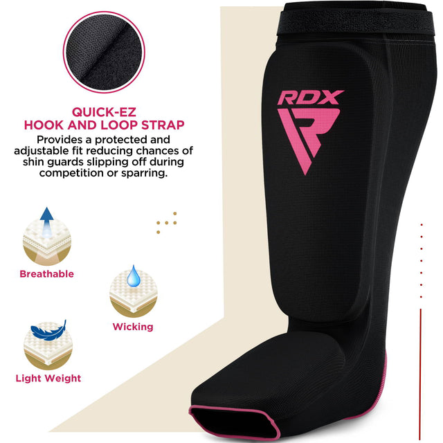 RDX Hosieri Shin Instep Guard Black Pink shin guard photo