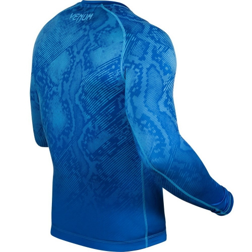 Компресійна футболка Venum Fusion Compression T-shirt Blue Long Sleeves фото