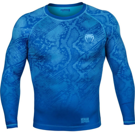 Компрессионная футболка Venum Fusion Compression T-shirt Blue Long Sleeves