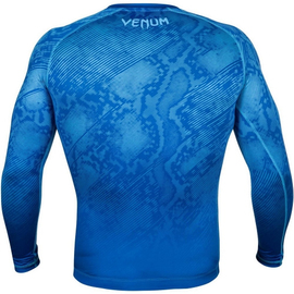 Компрессионная футболка Venum Fusion Compression T-shirt Blue Long Sleeves, Фото № 2