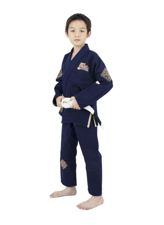 Детское кимоно Fairtex BJJ2 Kids Gi Matchanu Navy Blue