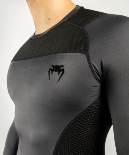 Рашгард Venum G-Fit Rashguard Long Sleeves Grey Black фото