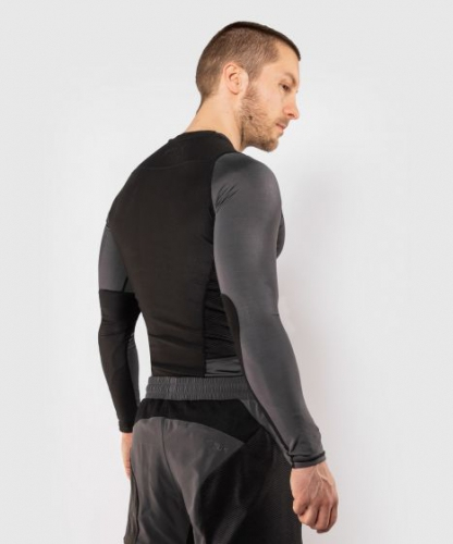 Рашгард Venum G-Fit Rashguard Long Sleeves Grey Black цена