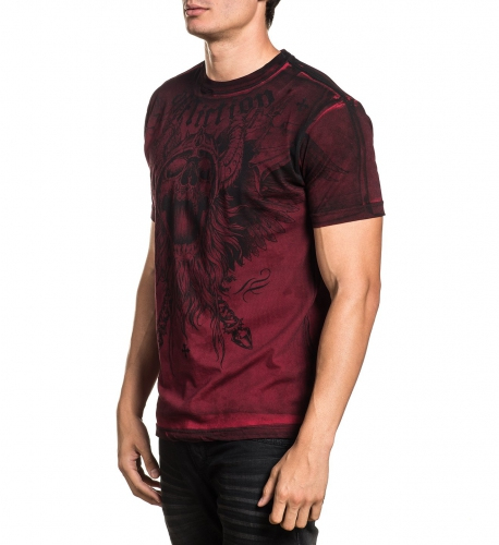 Футболка Affliction Crusher T-Shirt Red фото
