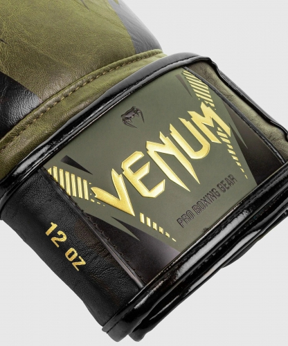 Боксерські рукавиці Venum Impact Boxing Gloves Khaki Gold ціна