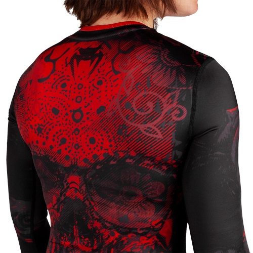 Venum Santa Muerte 3.0 Long Sleeves Rashguard Black Red For Women original