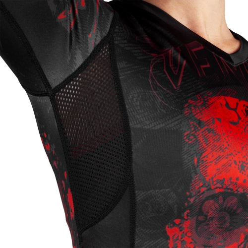 Venum Santa Muerte 3.0 Long Sleeves Rashguard Black Red For Women photo