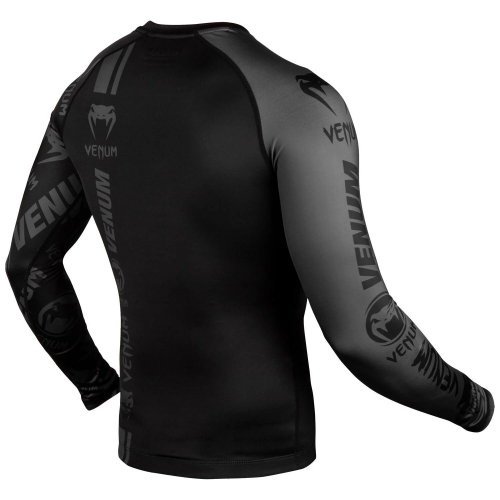Рашгард Venum Logos Rashguard Long Sleeves Black Black оригинал