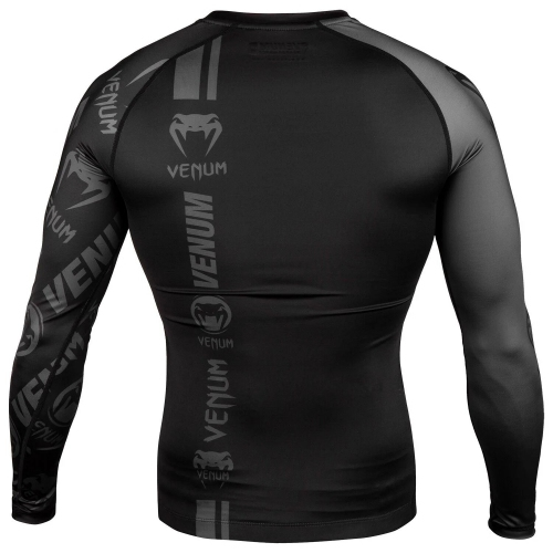 Рашгард Venum Logos Rashguard Long Sleeves Black Black цена