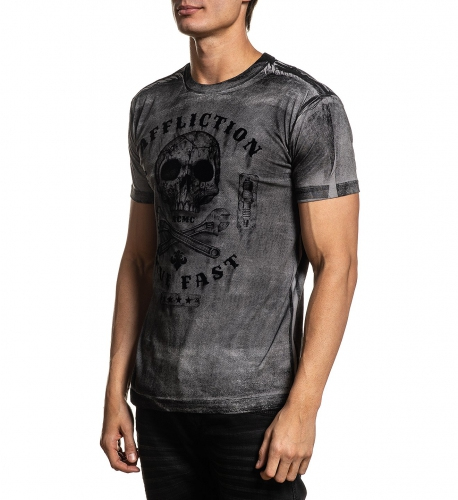 Футболка Affliction Garage Dusk SS Tee Silver ціна