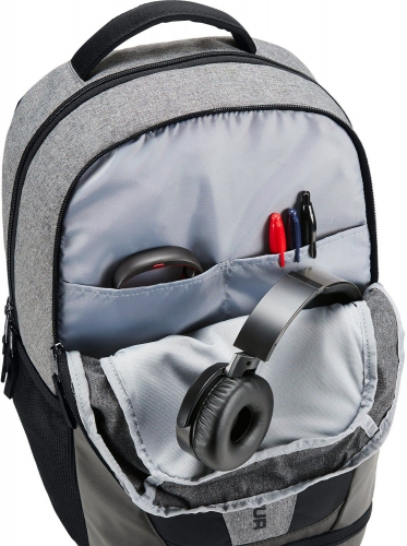 Under Armour Hustle 3.0 Backpack Heather Grey sports backpack photo