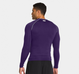 Компрессионная футболка Under Armour HeatGear Sonic Compression Long Sleeve Purple, Фото № 2
