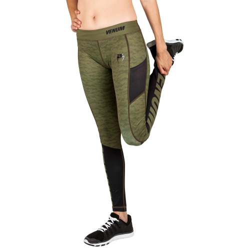 Жіночі легінси Venum Power 2.0 Leggings Khaki Black фото