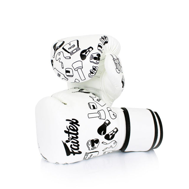 Боксерские перчатки Fairtex BGV14W Art Collections Graffiti White купить
