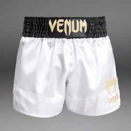 Тайські шорти Venum Classic Muay Thai Shorts White Gold Black