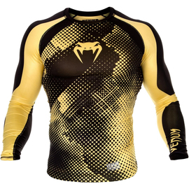 Компрессионная футболка Venum Technical Compression T-shirt Long Sleeves Black Yellow