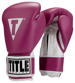 Боксерские перчатки Title Boxing Pro Style Leather Training Gloves Purple