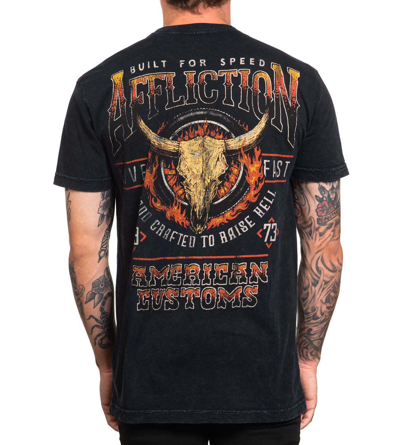 Футболка Affliction AC Midwest Run Black Lava Wash купити