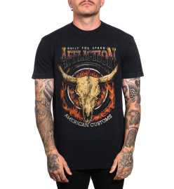 Affliction AC Midwest Run Black Lava Wash T-shirt