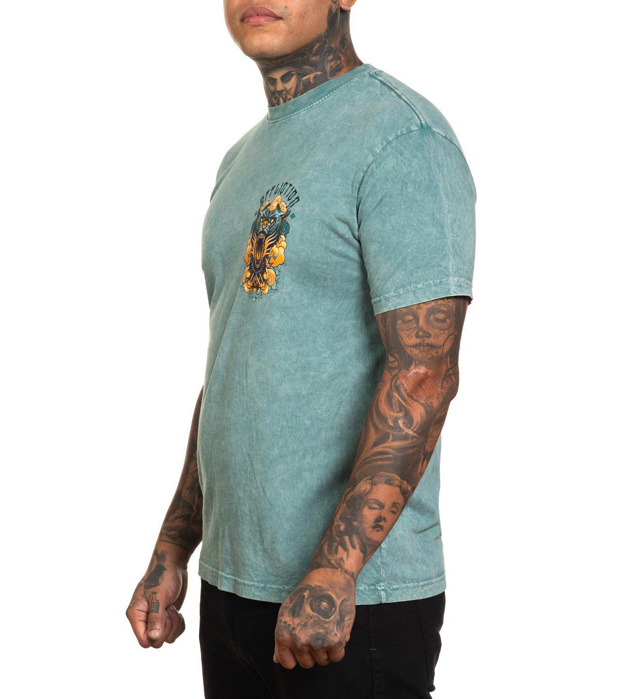 Футболка Affliciton Ancient Moon Tee Trellis Lava Wash фото