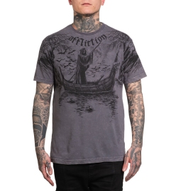 Affliction River Styx Charcoal Lava Wash