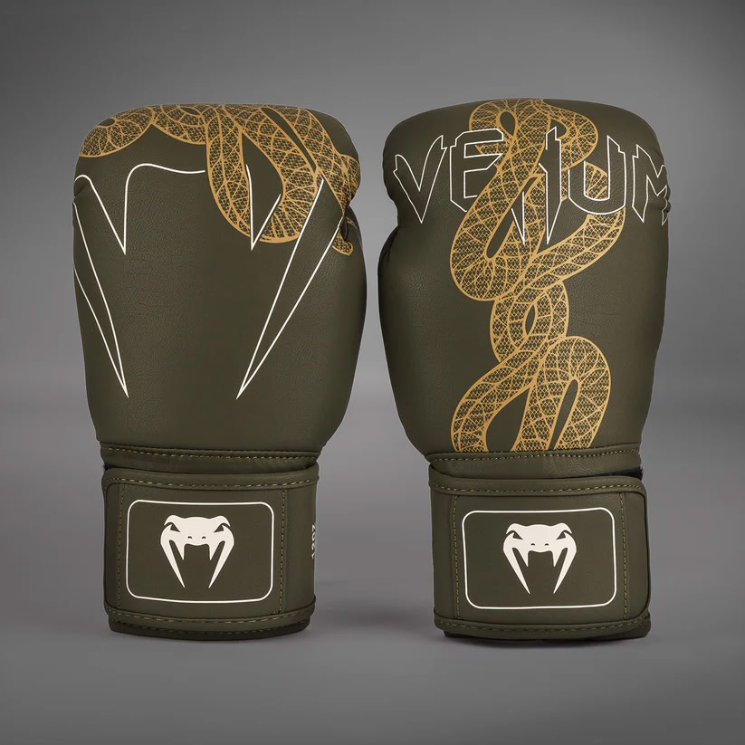 Боксерські рукавиці Venum Serpenti Boxing Gloves Khaki Bronze Ivory купити