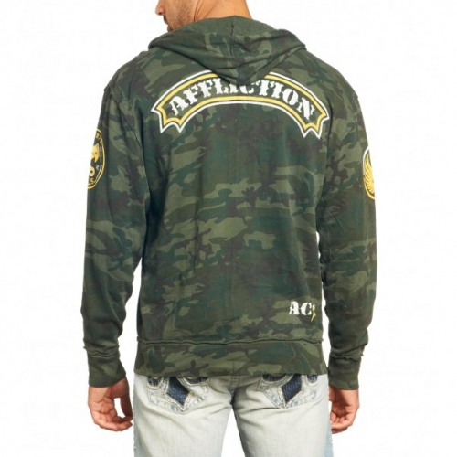 Толстовка Affliction Moto Hellion Med Wt Zip Hood цена