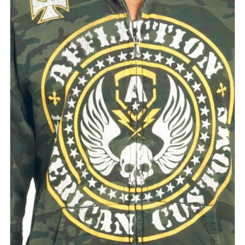 Толстовка Affliction Moto Hellion Med Wt Zip Hood фото