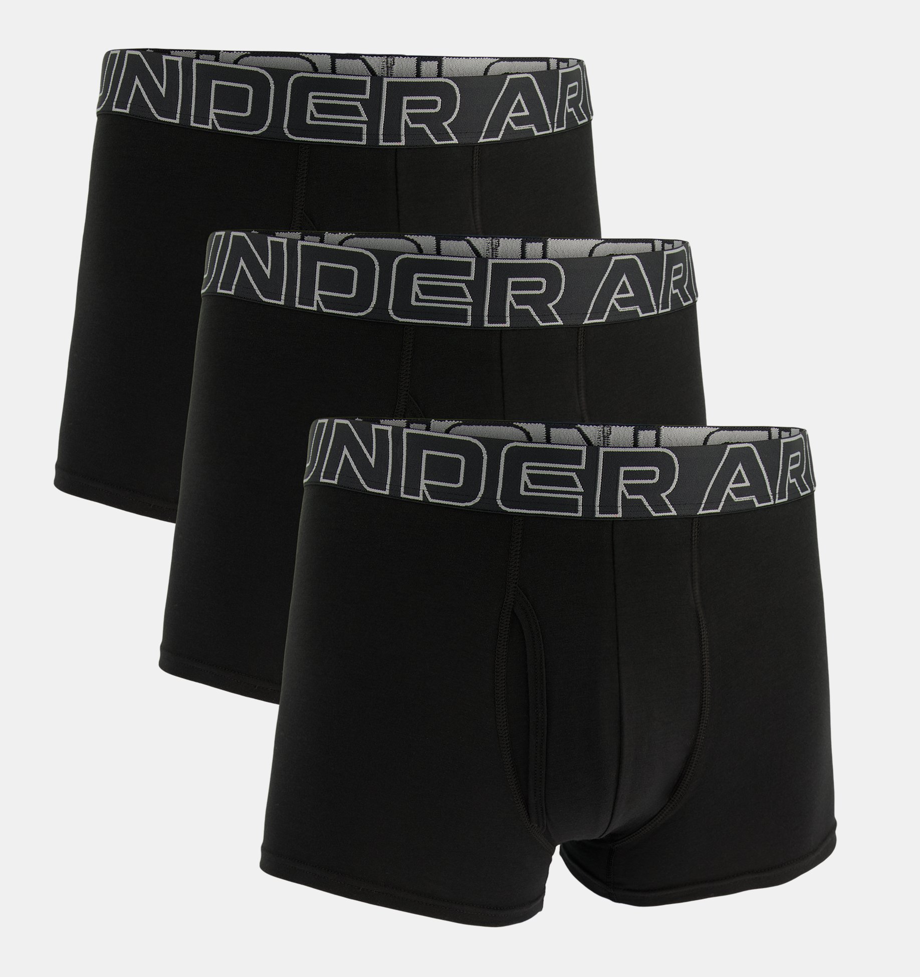 Мужские трусы UA Performance Cotton Solid 3 3pk Black Steel