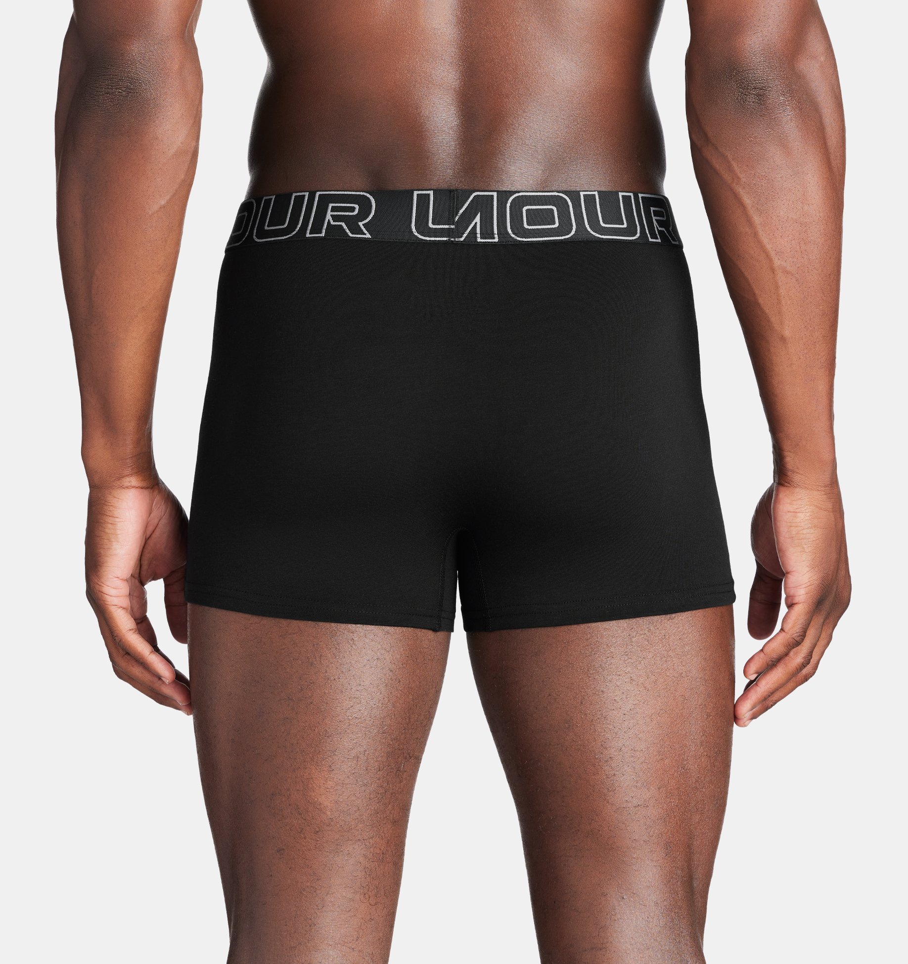 Mens Boxerjock UA Performance Cotton Solid 3 3pk Black Steel price