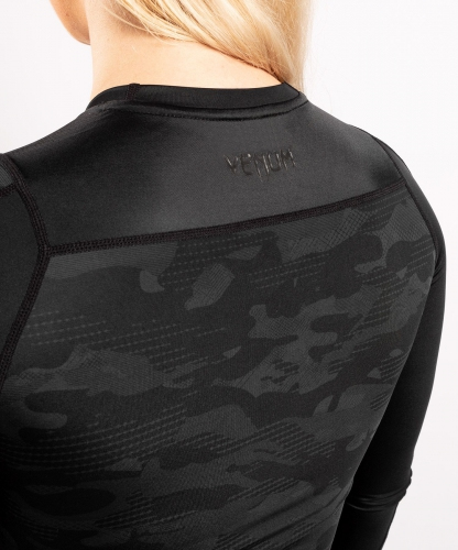 Женский рашгард Venum Defender Rashguard Long Sleeves Black Black оригинал
