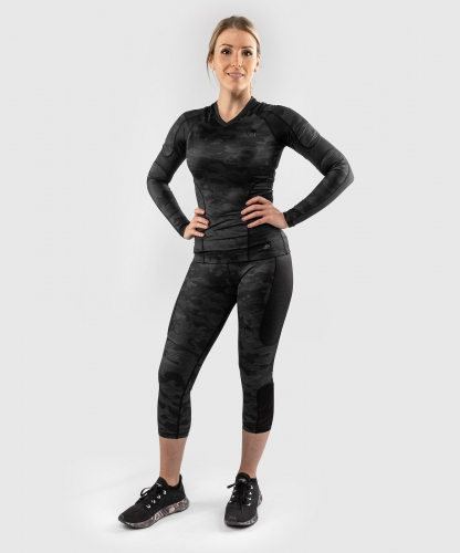 Женский рашгард Venum Defender Rashguard Long Sleeves Black Black стоимость