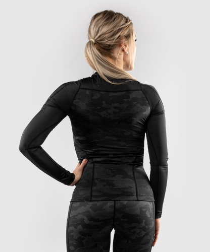 Женский рашгард Venum Defender Rashguard Long Sleeves Black Black фото