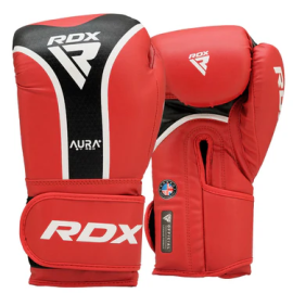 Боксерські рукавиці RDX Boxing Gloves Aura Plus T-17 Red\Black купити